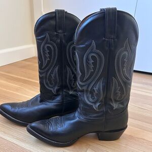 Vintage Black Leather Western Nocona Boots